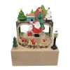 صندوق موسيقى عيد الميلاد الخشبية Item Picture